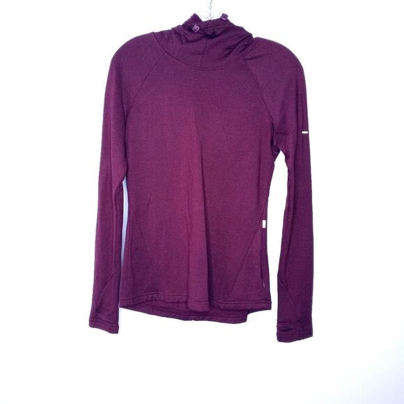 Mondetta burgandy pullover sweatshirt with hoodie - Picture 1 of 8